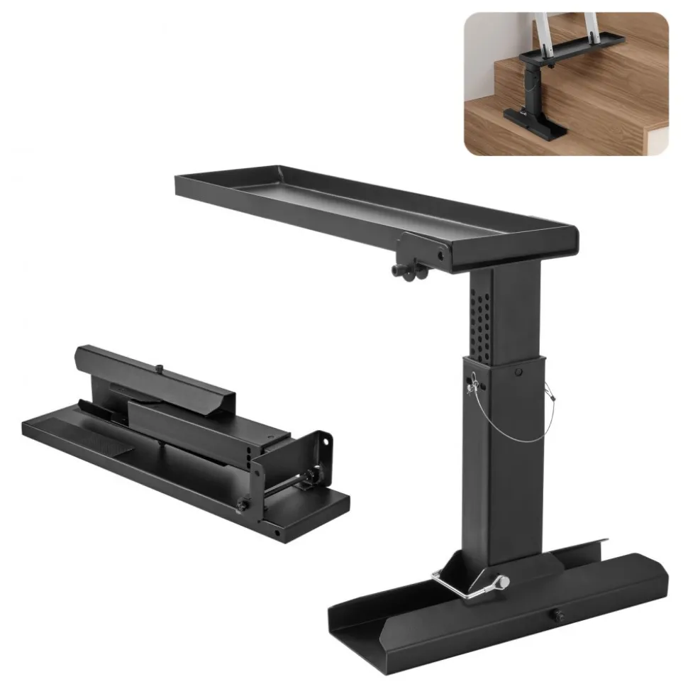 VEVOR Ladder Levler, 23.4 L x 11.4-18 in H Support Surface, Steel Ladder Leveling Tool, Folding Pitch Hopper, Stair Ladder Stabilizer Easy to Use,Extension Ladder Accessories for Uneven Ground