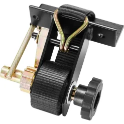 VEVOR Ladder Rack Ratchet Straps, Black Square Tube Mount, 1.5 in Wide x 7.4 ft Long Black Ladder Rack Straps with Double J-Hooks, 500 lbs Load Heavy Duty, Cargo Buckle Lock Strap (4 Pack)