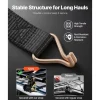 VEVOR Ladder Rack Ratchet Straps, 1.87-2 in Black Round Tube Mount, 1.5 in Wide x 7.4 ft Long Black Ladder Rack Straps with Double J-Hooks, 500 lbs Load Heavy Duty, Cargo Buckle Lock Strap (2 Pack)