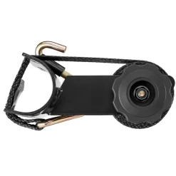 VEVOR Ladder Rack Ratchet Straps, 1.87-2 in Black Round Tube Mount, 1.5 in Wide x 7.4 ft Long Black Ladder Rack Straps with Double J-Hooks, 500 lbs Load Heavy Duty, Cargo Buckle Lock Strap (2 Pack)