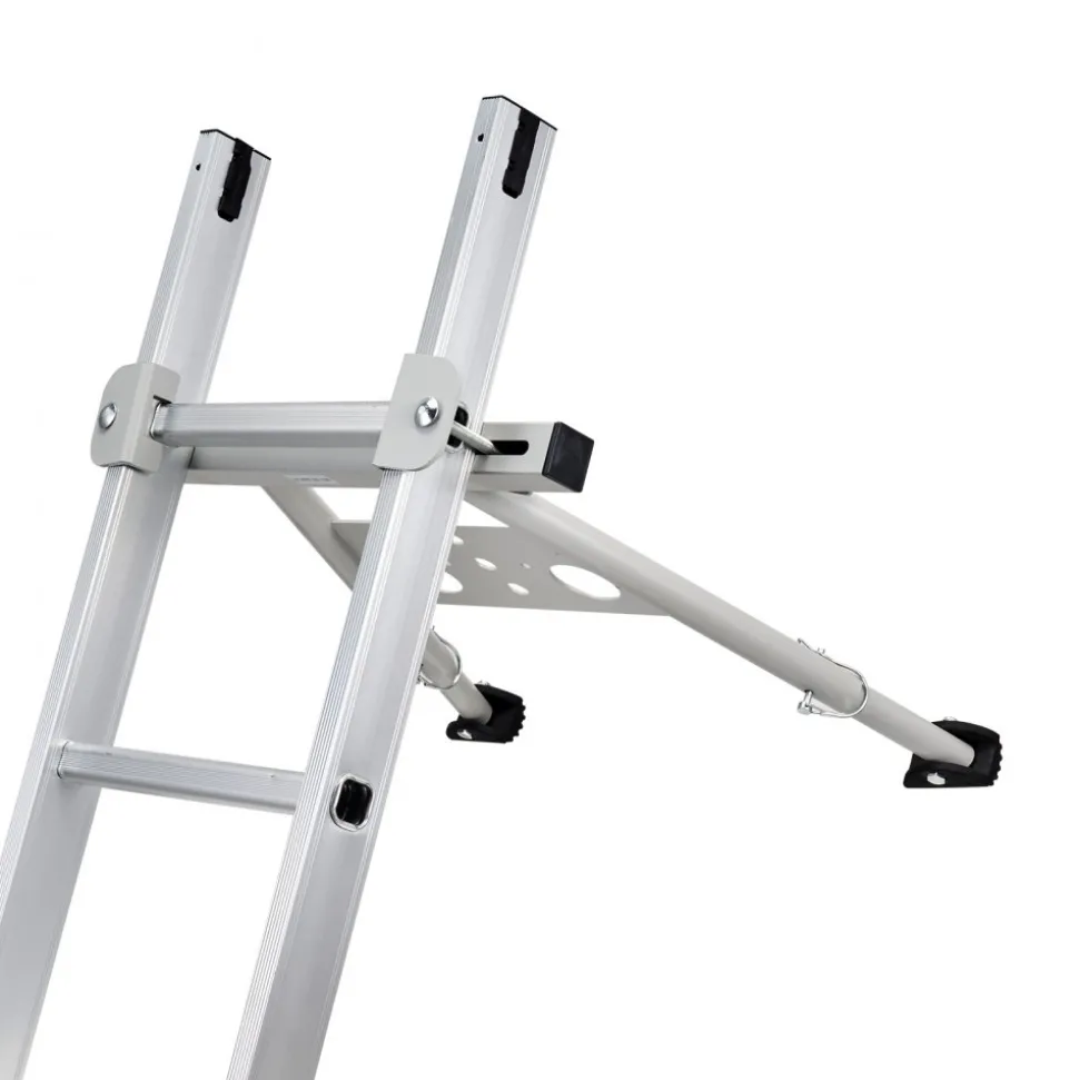 VEVOR Ladder Stabilizer, Adjustable Feet Extension Ladder Standoff, Heavy Duty Wall Ladder Accessories for Roof Gutter, Easy to Use & Wide Adaptability & Anti-slip Rubber Feet, 330 lbs Weight Rating