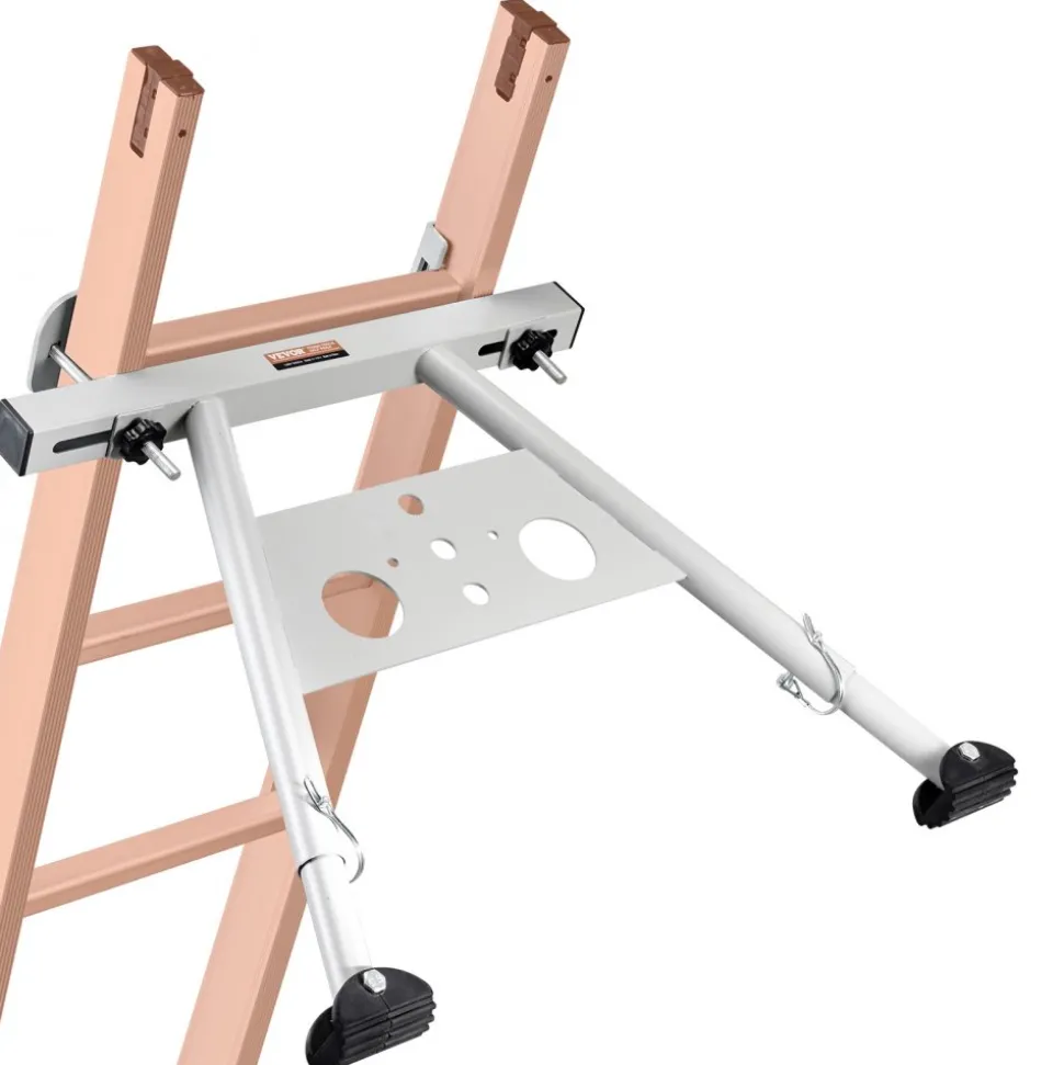 VEVOR Ladder Stabilizer, Adjustable Feet Extension Ladder Standoff, Heavy Duty Wall Ladder Accessories for Roof Gutter, Easy to Use & Wide Adaptability & Anti-slip Rubber Feet, 330 lbs Weight Rating