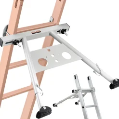 VEVOR Ladder Stabilizer, Adjustable Feet Extension Ladder Standoff, Heavy Duty Wall Ladder Accessories for Roof Gutter, Easy to Use & Wide Adaptability & Anti-slip Rubber Feet, 330 lbs Weight Rating
