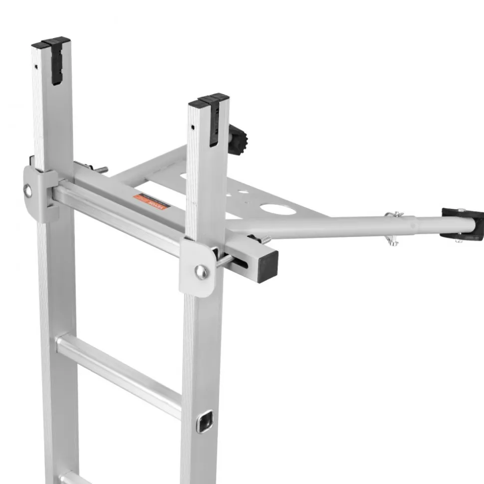 VEVOR Ladder Stabilizer, Adjustable Feet Extension Ladder Standoff, Heavy Duty Wall Ladder Accessories for Roof Gutter, Easy to Use & Wide Adaptability & Anti-slip Rubber Feet, 330 lbs Weight Rating