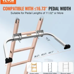 VEVOR Ladder Stabilizer, Extension Ladder Standoff, Heavy Duty Wing Span/Wall Ladder Accessories for Roof Gutter, Easy to Use & Wide Adaptability & Anti-slip Rubber Feet, 330 lbs Weight Rating