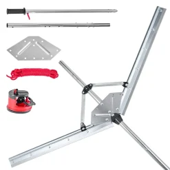 VEVOR Lake Weed Cutter, Pond Aquatic Plant Cutting Tool with 48 in Max. Cut Width, Sharp and Heavy-Duty Steel Blades, Pond Rake with 30 ft Throw Rope, for Cattail, Phragmites, Lilly Pads & Chara