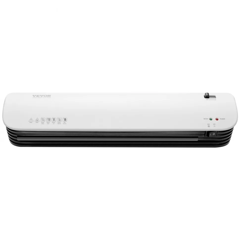 VEVOR Laminator Machine, Thermal Laminator for Max A3 Paper Size, 2-3 min Quick Warm Portable Laminator, 3-5 mil Thickness, Ideal for Home, Office, Business, or School Supplies, White + Black