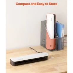 VEVOR Laminator Machine, Thermal Laminator for Max A3 Paper Size, 2-3 min Quick Warm Portable Laminator, 3-5 mil Thickness, Ideal for Home, Office, Business, or School Supplies, White + Black