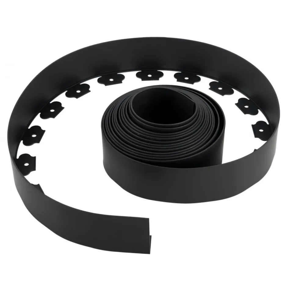 VEVOR Landscape Edging, 33 ft x 4 in Plastic Garden Border Edging with 30 Spikes & 2 Ground Stakes, No Dig, Flexible Lawn Edgings Roll, UV-Resistant Mini Fence Borders for Flower Beds Yard Paver