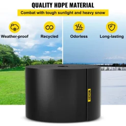 VEVOR Landscape Edging, 10 inch Depth 40 ft Total Length, Recycled HDPE Coiled Terrace Board, Flexible Bender Border for Landscaping, Lawn, Garden, Yard, Against Invading Weeds, Black
