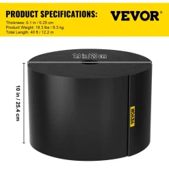VEVOR Landscape Edging, 10 inch Depth 40 ft Total Length, Recycled HDPE Coiled Terrace Board, Flexible Bender Border for Landscaping, Lawn, Garden, Yard, Against Invading Weeds, Black
