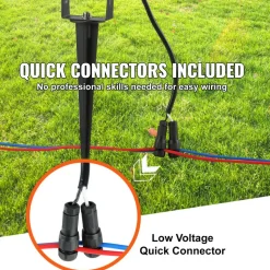 VEVOR Landscape Lighting, 6W Low Voltage LED Landscape Lights, IP66 Waterproof Landscape Spotlights Yard Lawn Garden Pathway Outdoor Lights 12V 24V 450LM Warm White 3000K (12 Pack with Connectors)