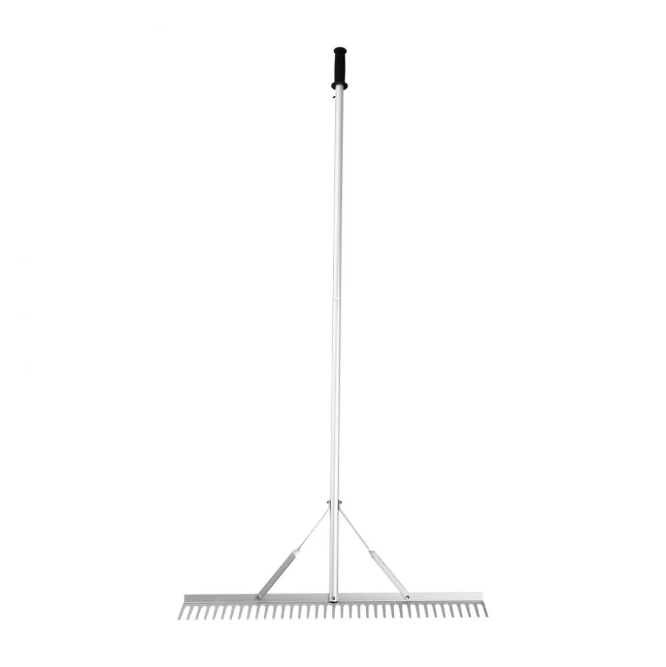VEVOR Landscape Rake, 36" Head Aluminum Landscape Rake, Lake Weed Rake with 75" Long Handle, for Loosening Soil, Lawn Care, Weeding Lake, Garden, Pond