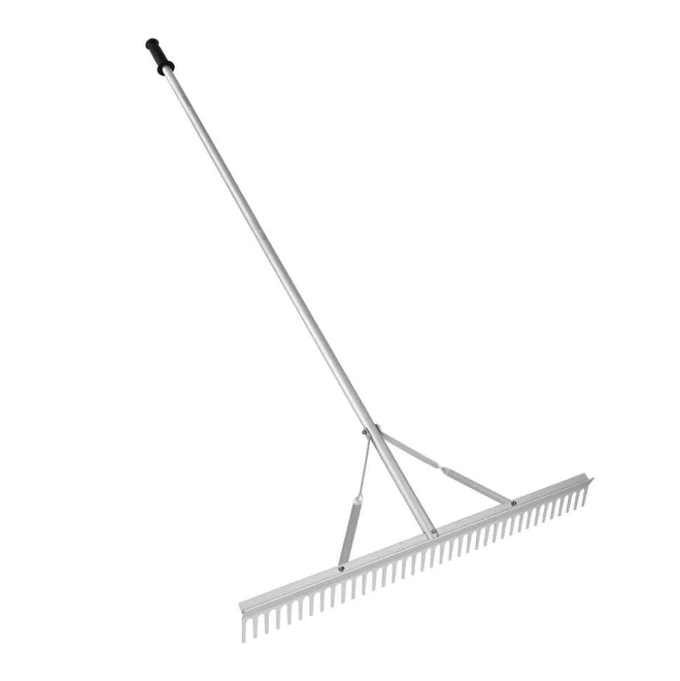 VEVOR Landscape Rake, 36" Head Aluminum Landscape Rake, Lake Weed Rake with 75" Long Handle, for Loosening Soil, Lawn Care, Weeding Lake, Garden, Pond