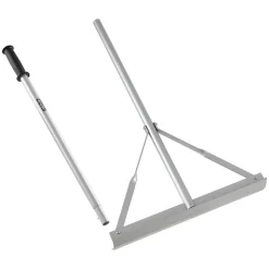 VEVOR Landscape Rake, 60 inch Handle 20 inch Wide Head, Large Heavy Duty Aluminum Landscaping Level, Asphalt Rake Tool for Asphalt & Land Leveling, Concrete Paving, Sand Flattening, No Teeth