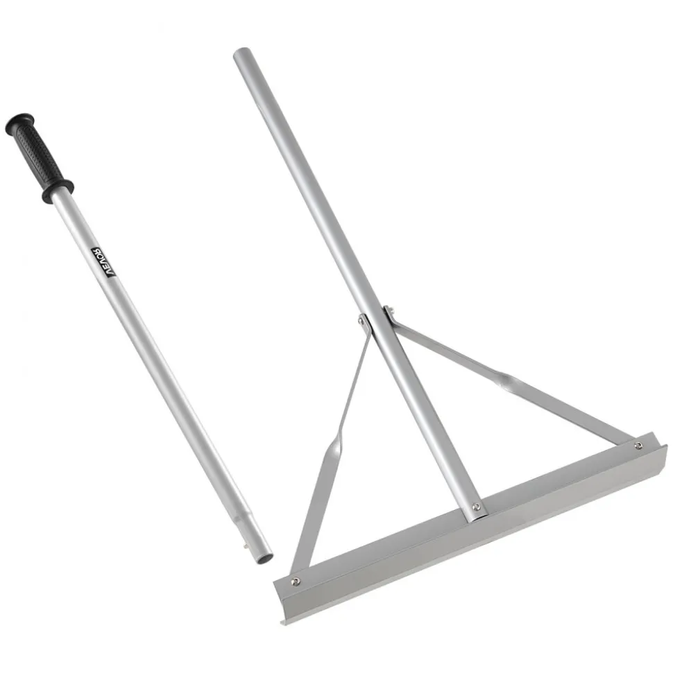 VEVOR Landscape Rake, 60 inch Handle 20 inch Wide Head, Large Heavy Duty Aluminum Landscaping Level, Asphalt Rake Tool for Asphalt & Land Leveling, Concrete Paving, Sand Flattening, No Teeth