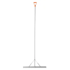VEVOR Landscape Rake, 36 inch Wide Head 133 inch Handle, Large Heavy Duty Aluminum Landscaping Leaf Rake Tool, Asphalt Level for Loosening Soil, Garden & Yard, Pond Gravel & Beach Lawn Care, 52ft Rope