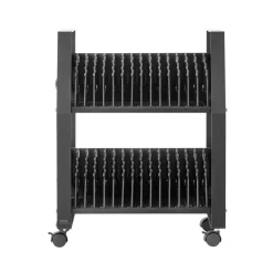 VEVOR Laptop Charging Cart, 32 Devices Mobile Open Charging Station with Wheels, for Tablet and Laptop Up to 15.6 in Screen Size, Easy Access Slots, Surge Control, for Office, Classroom, Library