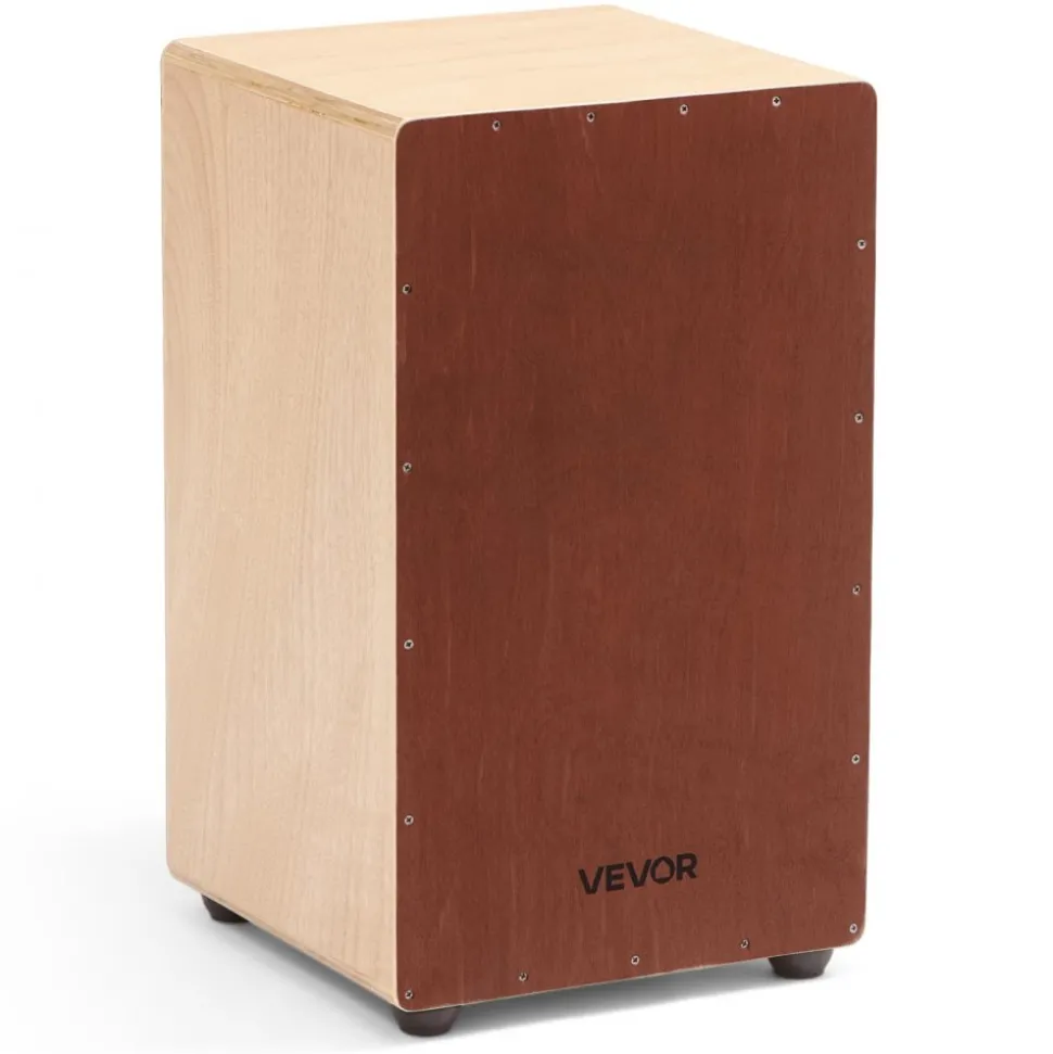 VEVOR Large Cajon Box Drum Wooden Birchwood Percussion Instrument with Snare Wires