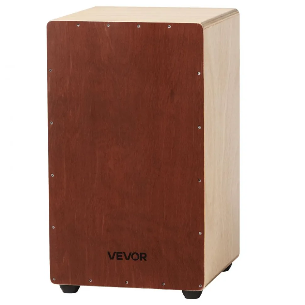 VEVOR Large Cajon Box Drum Wooden Birchwood Percussion Instrument with Snare Wires