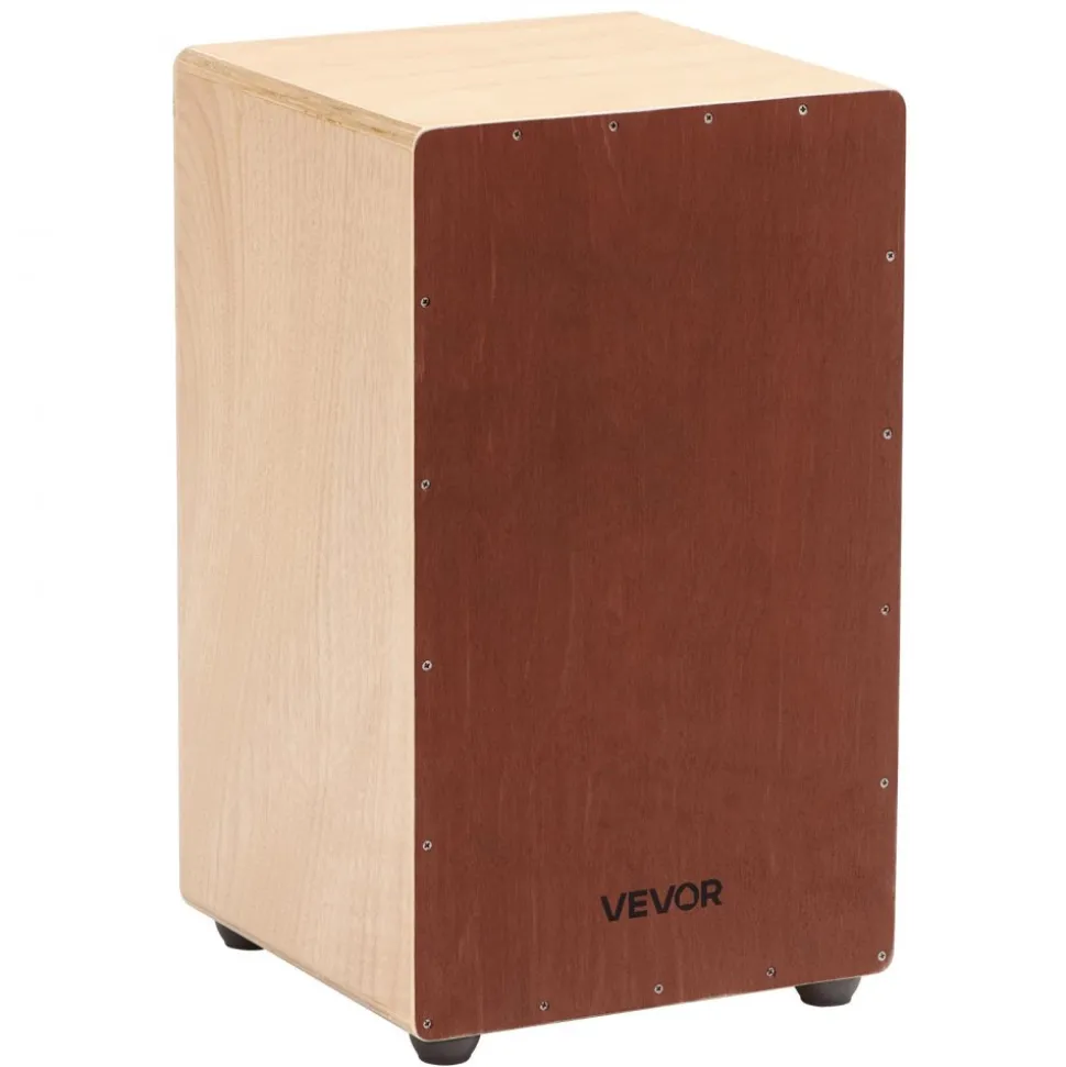 VEVOR Large Cajon Box Drum Wooden Birchwood Percussion Instrument with Snare Wires