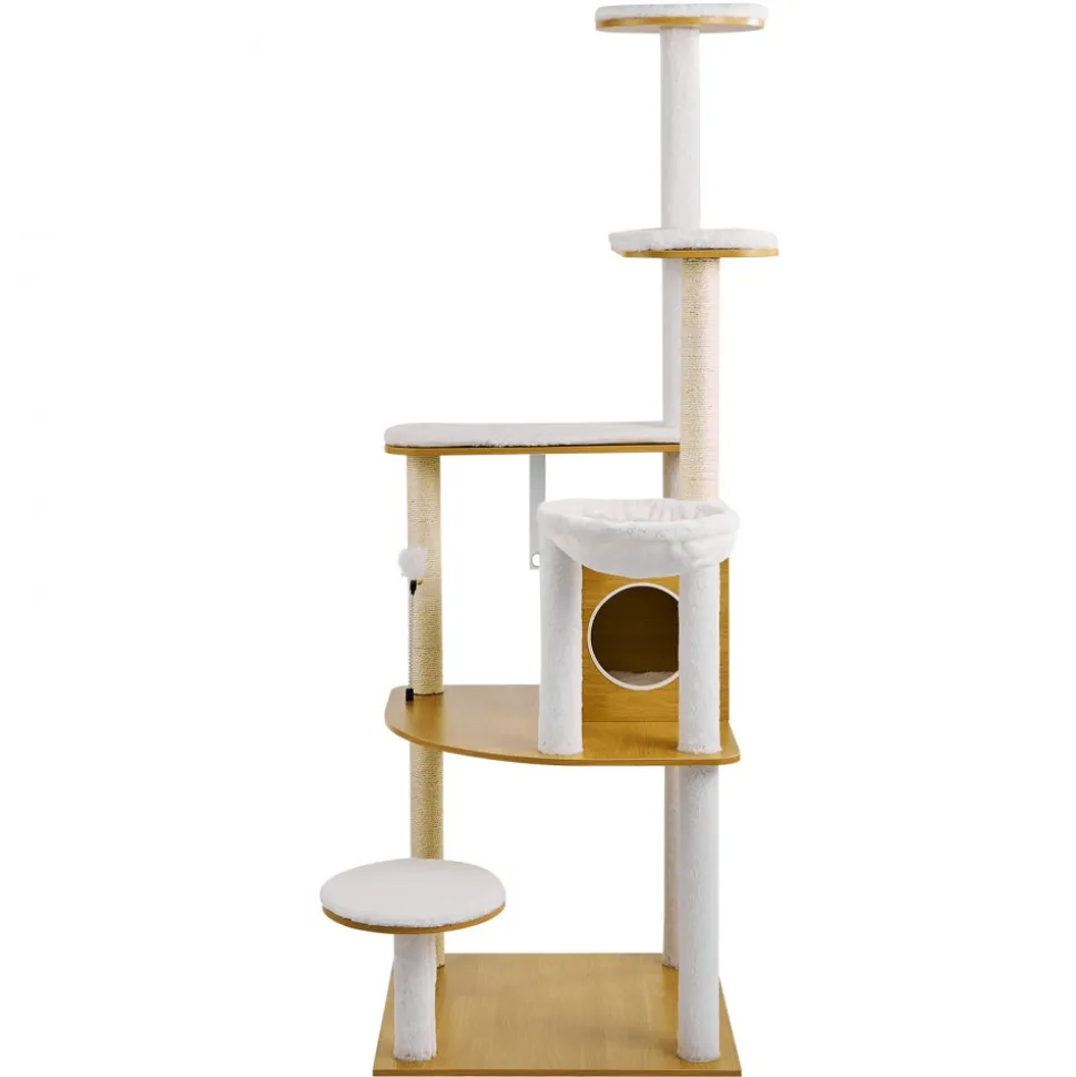 VEVOR Large Cat Tree, 68.9 inches Tall, Cat Tower, Multi-level Cat Condo Furniture Activity Center with Cozy Perches, Sisal Scratching Posts, Hammock, Big Kittens House for Indoor Cats Play & Rest