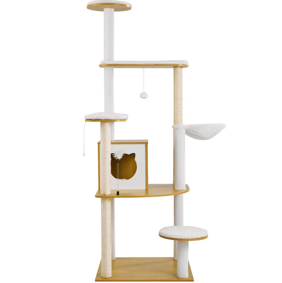 VEVOR Large Cat Tree, 68.9 inches Tall, Cat Tower, Multi-level Cat Condo Furniture Activity Center with Cozy Perches, Sisal Scratching Posts, Hammock, Big Kittens House for Indoor Cats Play & Rest
