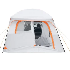 VEVOR Large SUV Tent for 6 Person, 10 x 9 FT 3-Season SUV Tailgate Tent with Ventilated Doors & Mesh Windows, PU2000mm Waterproof Dual-Use Car Rear Hatch Tents for Outdoor Camping Hiking