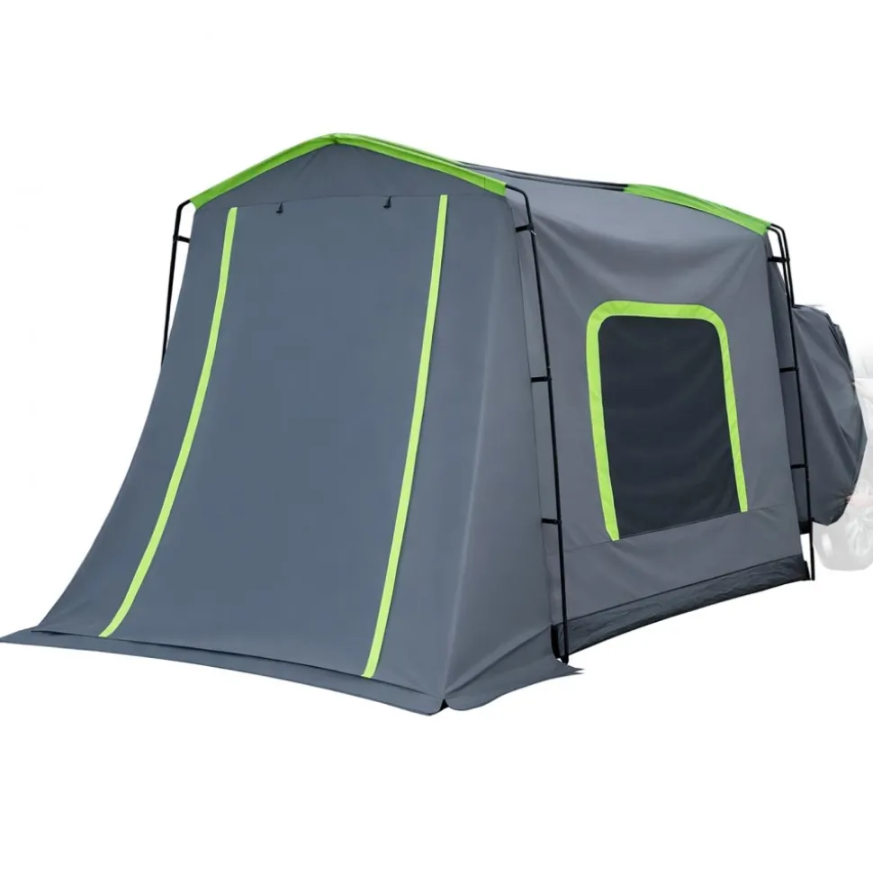 VEVOR Large SUV Tent for 5–9 Person, 10.6 x 8 FT All-Season SUV Tailgate Tent with Ventilated Door & Mesh Windows, PU3000mm Waterproof Dual-Use Car Rear Hatch Tents for Outdoor Camping Hiking