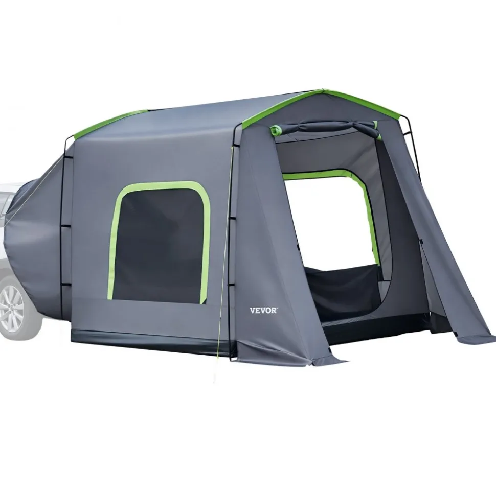 VEVOR Large SUV Tent for 5–9 Person, 10.6 x 8 FT All-Season SUV Tailgate Tent with Ventilated Door & Mesh Windows, PU3000mm Waterproof Dual-Use Car Rear Hatch Tents for Outdoor Camping Hiking