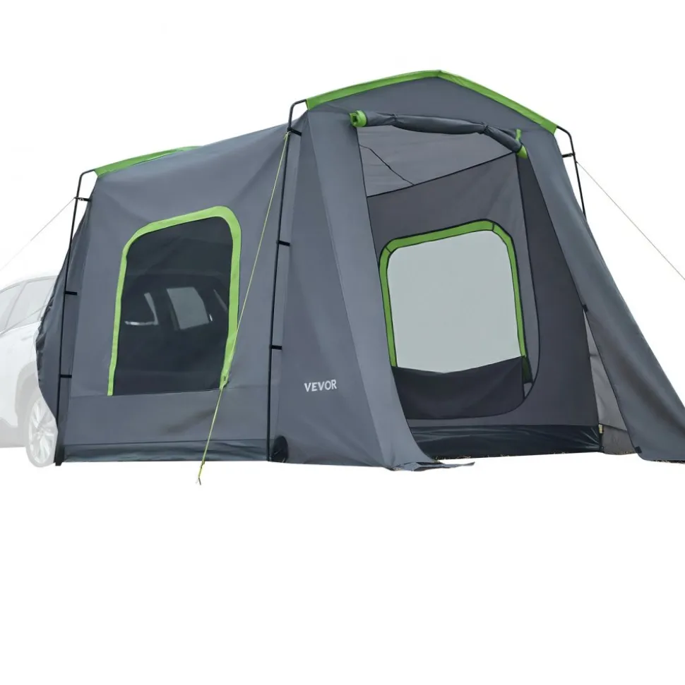 VEVOR Large SUV Tent for 5–9 Person, 10.6 x 8 FT All-Season SUV Tailgate Tent with Ventilated Door & Mesh Windows, PU3000mm Waterproof Dual-Use Car Rear Hatch Tents for Outdoor Camping Hiking