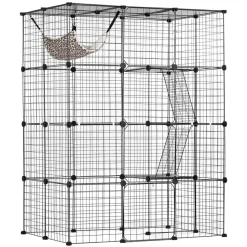 VEVOR Large 4-tier Cat Cage, 41 x 28 x 55