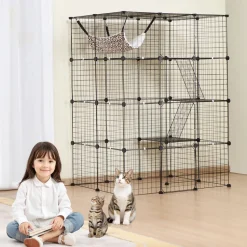 VEVOR Large 4-tier Cat Cage, 41 x 28 x 55
