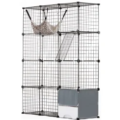 VEVOR Large 4-tier Cat Cage, 41 x 14 x 55