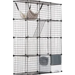 VEVOR Large 4-tier Cat Cage, 41 x 14 x 55
