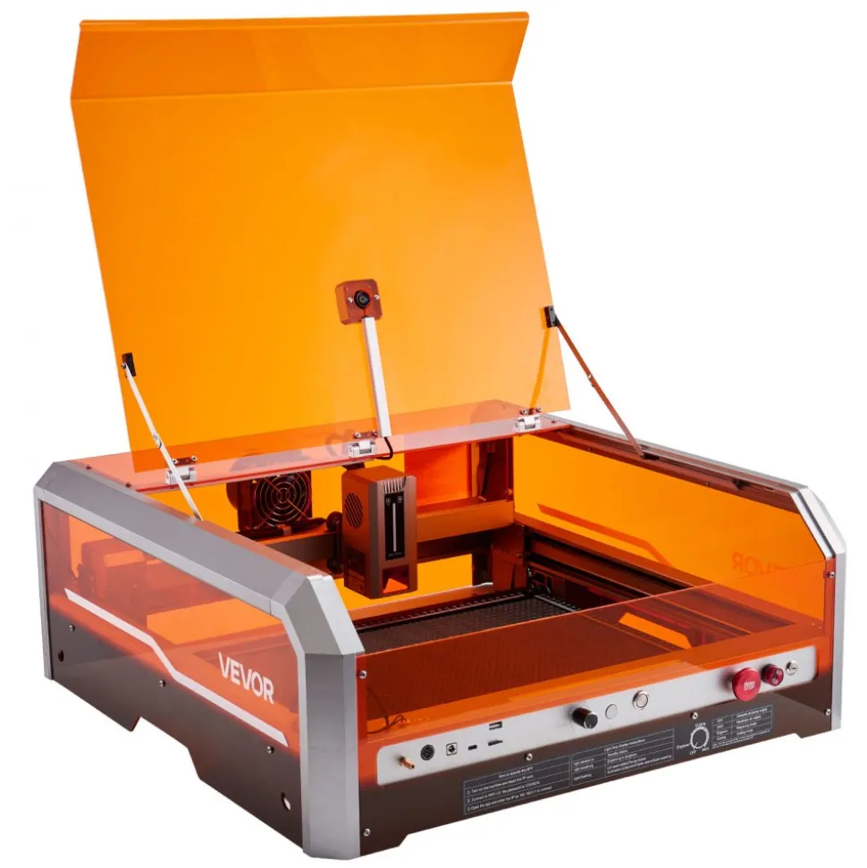 VEVOR Laser Engraver, 20W, Laser Engraving and Cutting Machine with Enclosure Camera, Laser Cutter, 15.7 x 15.7 in Working Area, 30000 mm/min, for Wood, Leather, Glass, Paper, Certain Metal, Class 1