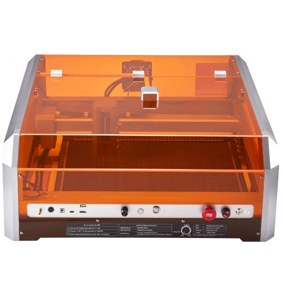 VEVOR Laser Engraver, 20W, Laser Engraving and Cutting Machine with Enclosure Camera, Laser Cutter, 15.7 x 15.7 in Working Area, 30000 mm/min, for Wood, Leather, Glass, Paper, Certain Metal, Class 1