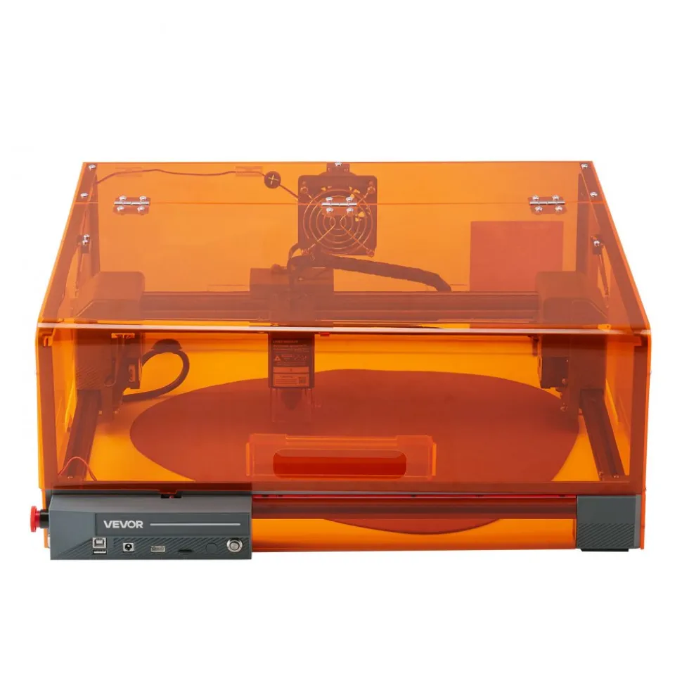 VEVOR Laser Engraver, 10W, Laser Engraving and Cutting Machine with Enclosure, Laser Cutter Engraver Machine, 11.8 x 11.8 in Working Area, 7000 mm/min, for Wood, Leather, Glass, Certain Metal, Class 1