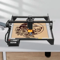 VEVOR Laser Engraver, 10W Output, Laser Engraving Cutter Machine, 14.9 x 15.7 in/38 x 40 cm Working Area, 10000 mm/min Movement Speed, Compressed Spot with Eye Protection, for Wood, Certain Metal