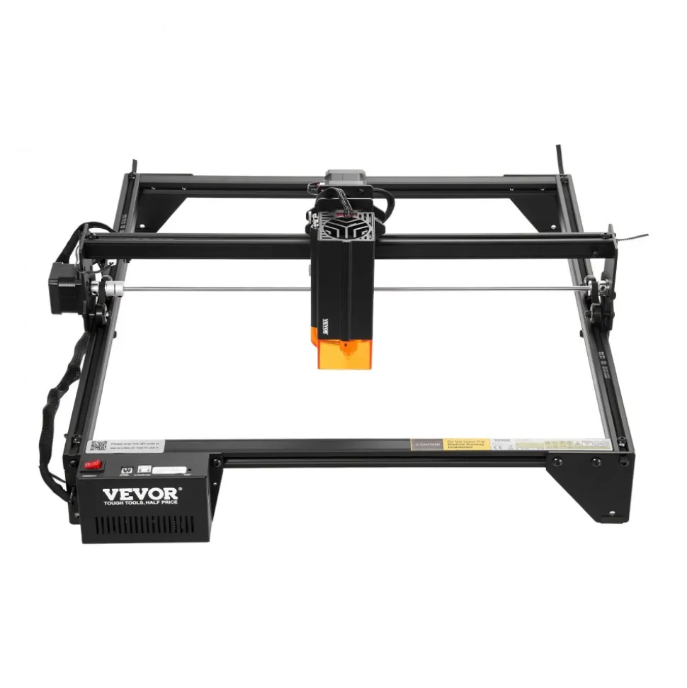 VEVOR Laser Engraver, 10W Output, Laser Engraving Cutter Machine, 14.9 x 15.7 in/38 x 40 cm Working Area, 10000 mm/min Movement Speed, Compressed Spot with Eye Protection, for Wood, Certain Metal
