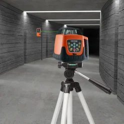 VEVOR Laser Level, 2000ft, 360 Degree Self Leveling Green Cross Line Laser, 5 Rotation Speeds & 4 Scanning Angles Adjustment, IP66 Waterproof Remote Control Manual Self-leveling Mode, Battery Included