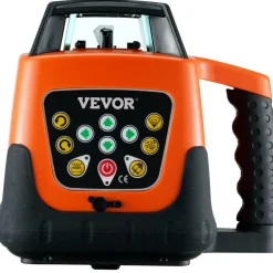VEVOR Laser Level, 2000ft, 360 Degree Self Leveling Green Cross Line Laser, 5 Rotation Speeds & 4 Scanning Angles Adjustment, IP66 Waterproof Remote Control Manual Self-leveling Mode, Battery Included