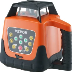 VEVOR Laser Level, 2000ft, 360 Degree Self Leveling Green Cross Line Laser, 5 Rotation Speeds & 4 Scanning Angles Adjustment, IP66 Waterproof Remote Control Manual Self-leveling Mode, Battery Included