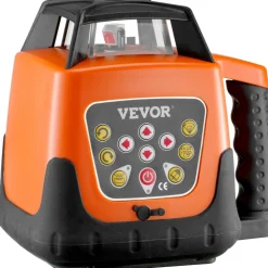 VEVOR Laser Level, 1650ft, 360 Degree Self Leveling Red Cross Line Laser, 5 Rotation Speeds & 4 Scanning Angles Adjustment, IP66 Waterproof Remote Control Manual Self-leveling Mode, Battery Included