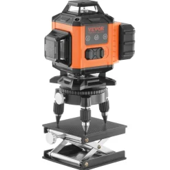 VEVOR Laser Level, 100ft, Self Leveling Manual Green 4 x 360° Cross 16 Line Laser, IP54 Waterproof Manual Self-leveling Mode & 5h Continuous Working Time Line Laser, Battery Include