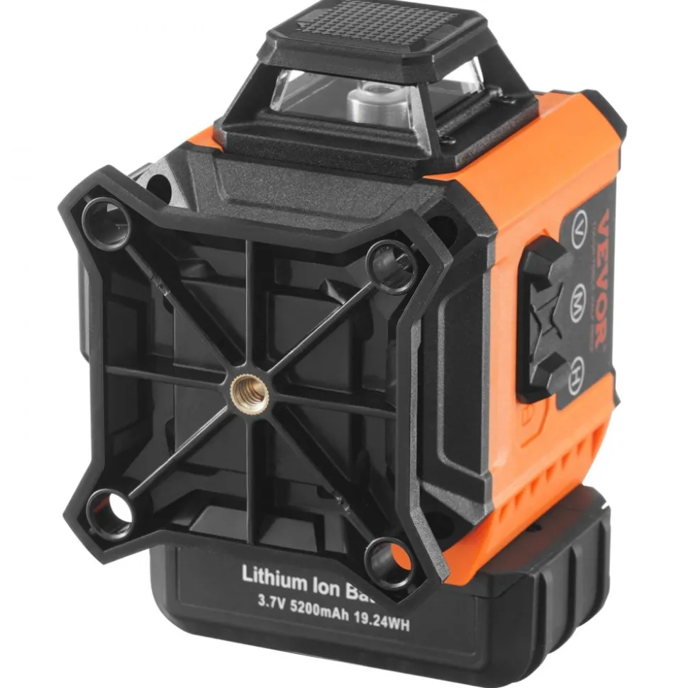 VEVOR Laser Level, 100ft, Self Leveling Manual Green 4 x 360° Cross 16 Line Laser, IP54 Waterproof Manual Self-leveling Mode & 5h Continuous Working Time Line Laser, Battery Include