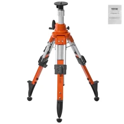 VEVOR Laser Level Tripod Stand, 5/8"-11 Thread Mount, 27.16-67.71 inch Height Adjustment Heavy Duty Survey Tripod, with Level Bubble & Diffusion Limiter , Liftable Non-Skid Feet for Construction