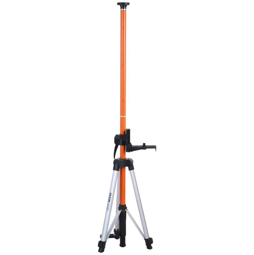 VEVOR Laser Level Tripod, 1/4"-20 & 5/8"-11 Thread Mount, 40.94-133.85 inch Height Adjustment with Level Bubble & Heavy-duty Stand, Extendable Pole Lightweight Aluminum Tripod for Laser Scanner
