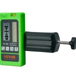 VEVOR Laser Receiver, 197 ft Working Range, Green Laser and Red Beam Detector for Pulsing Line Lasers, Customizable Speaker & Dual LCD Display & Built-In Bubble Level with Clamp for Laser Level Ebay美