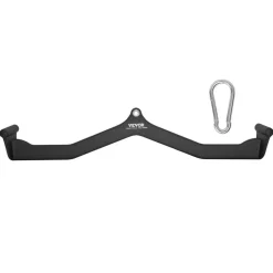 VEVOR LAT Pulldown Attachment, Cable Machine Rowing V-bar Attachment, Tricep Pull Down Bar, Back Strength Training Rubber Coated Handle Grip, Bicep Curl Tricep Lat Pulldown Bar for Home Gym Fitness